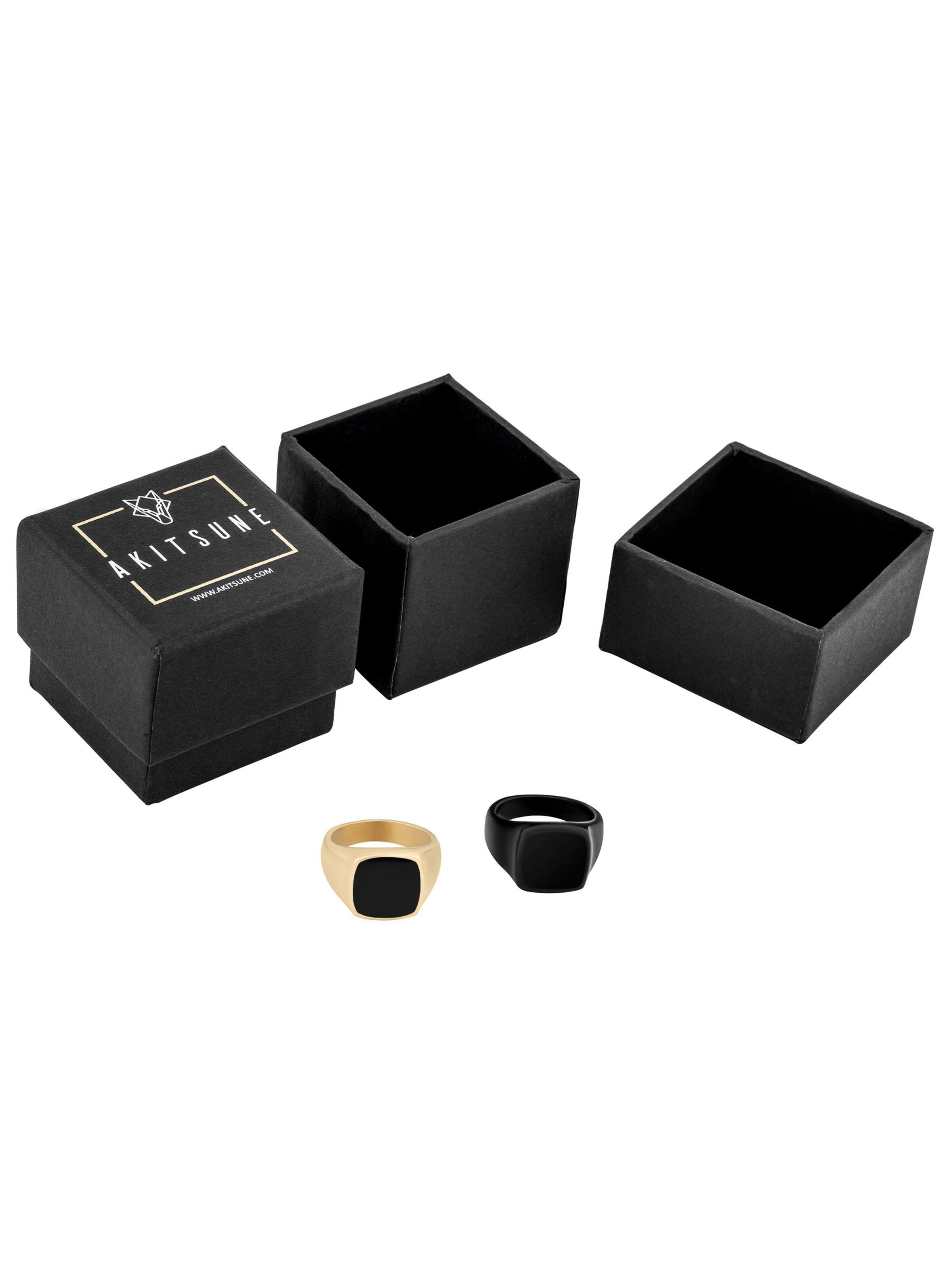 Akitsune Ring 'Opul' in Black