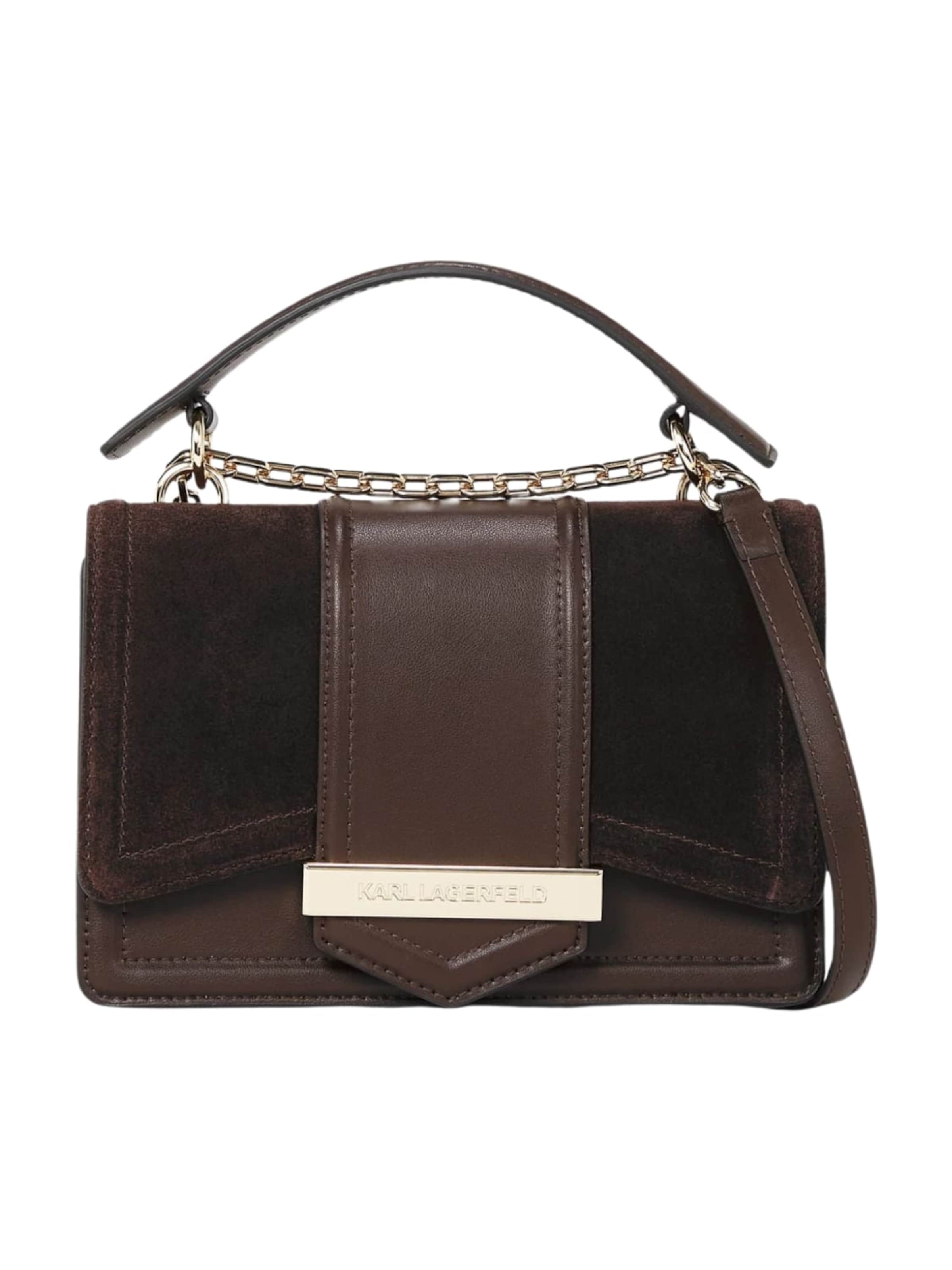 Karl Lagerfeld - Bolso de mano 'Karl Lagerfeld Sac Bandoulière A Vision Of The Future Marron' en marrón: frente
