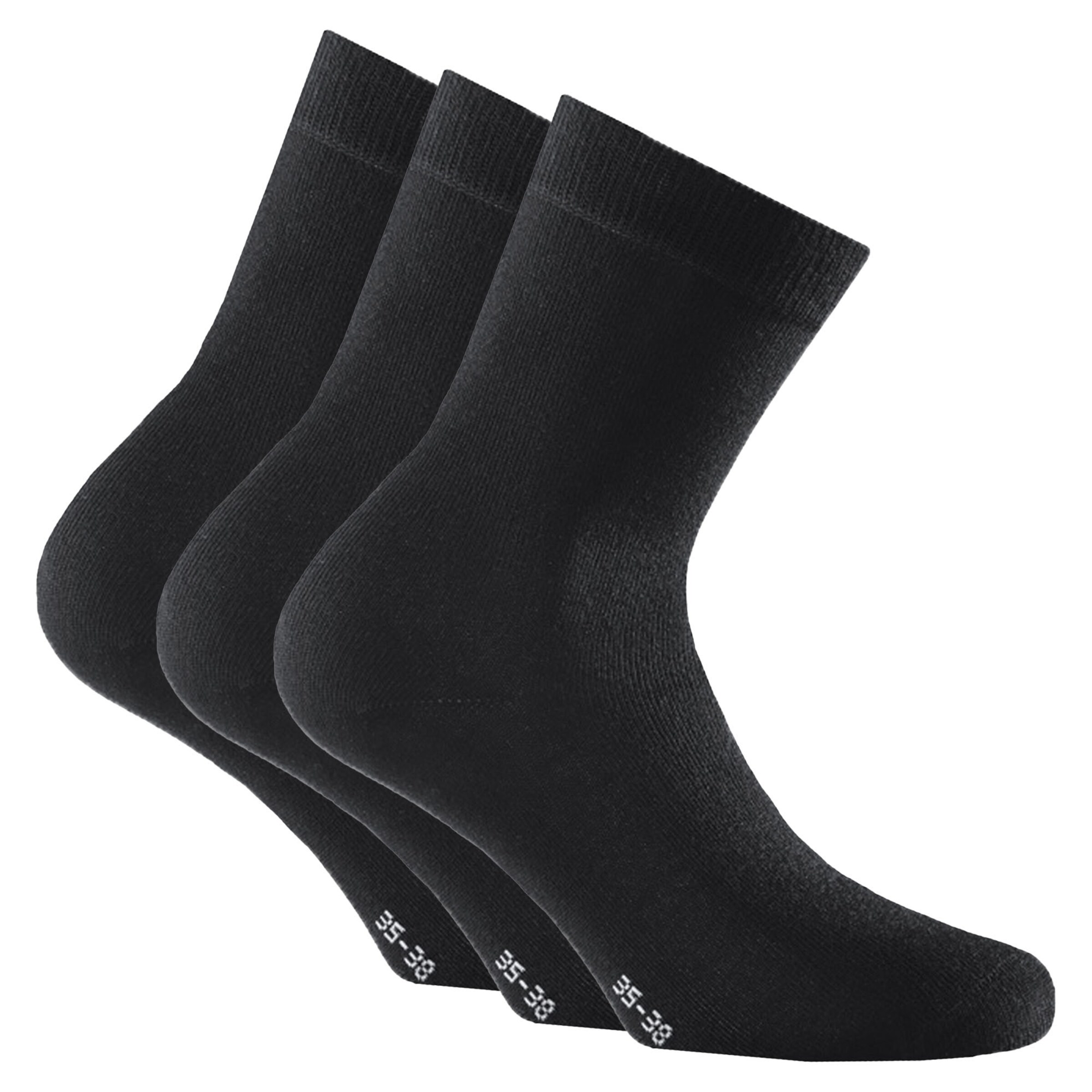 Rohner Basic Socken in Schwarz: Vorderseite