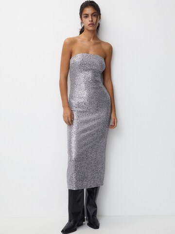 Pull&Bear Kleid in Silber