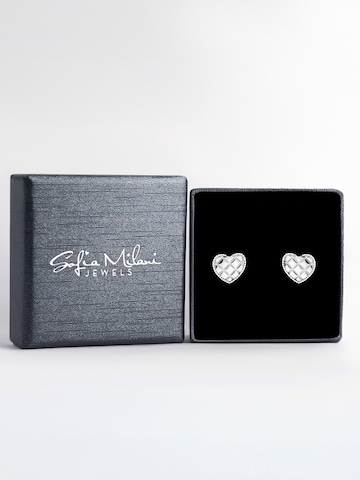 Sofia Milani Ohrringe 'Heart'‌‌‌ in Silber