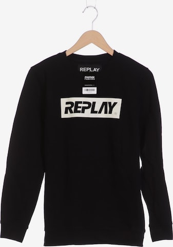 REPLAY Sweatshirt & Zip-Up Hoodie in L in Black: front