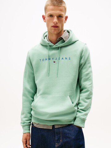 Sweat-shirt Tommy Jeans en vert : devant