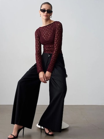 Dilvin Wide Leg Hose in Schwarz