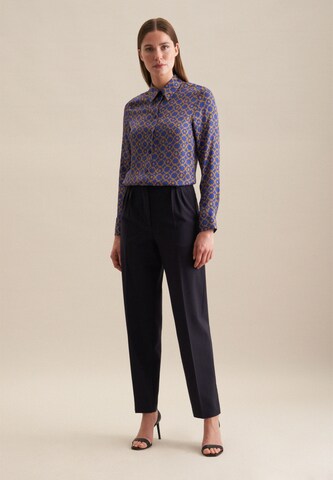 SEIDENSTICKER Blouse ' Schwarze Rose ' in Blauw