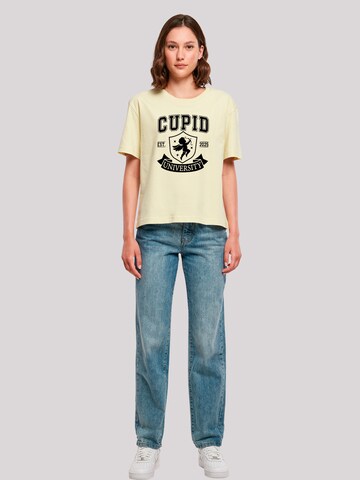 T-shirt 'Cupid University Valentinstag' F4NT4STIC en jaune