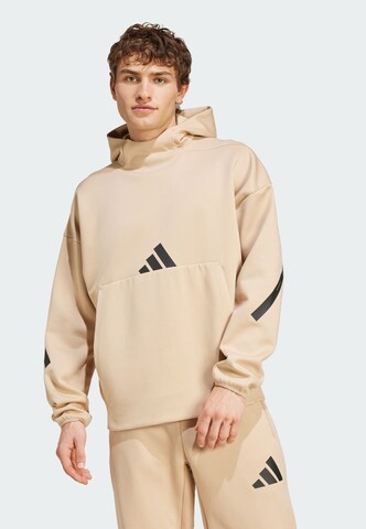 ADIDAS SPORTSWEAR Sports sweatshirt 'Z.N.E.' in Beige: front
