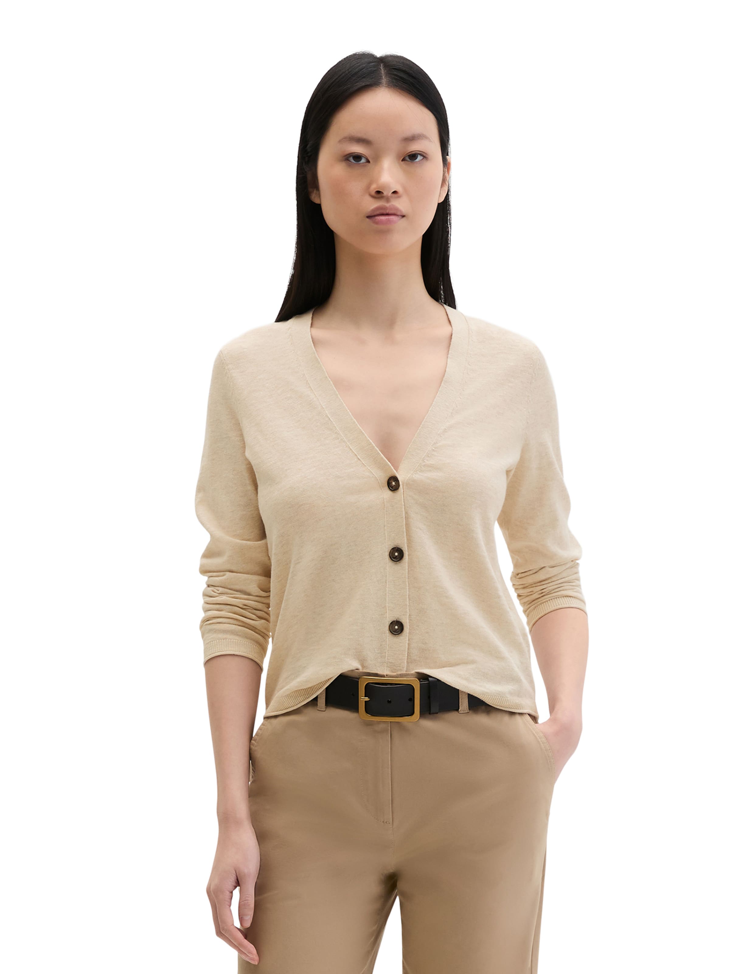 Marc O'Polo Kardigán - bézs: elől