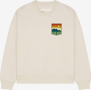 Sweat-shirt 'Good Vibe ' Watapparel en beige : devant