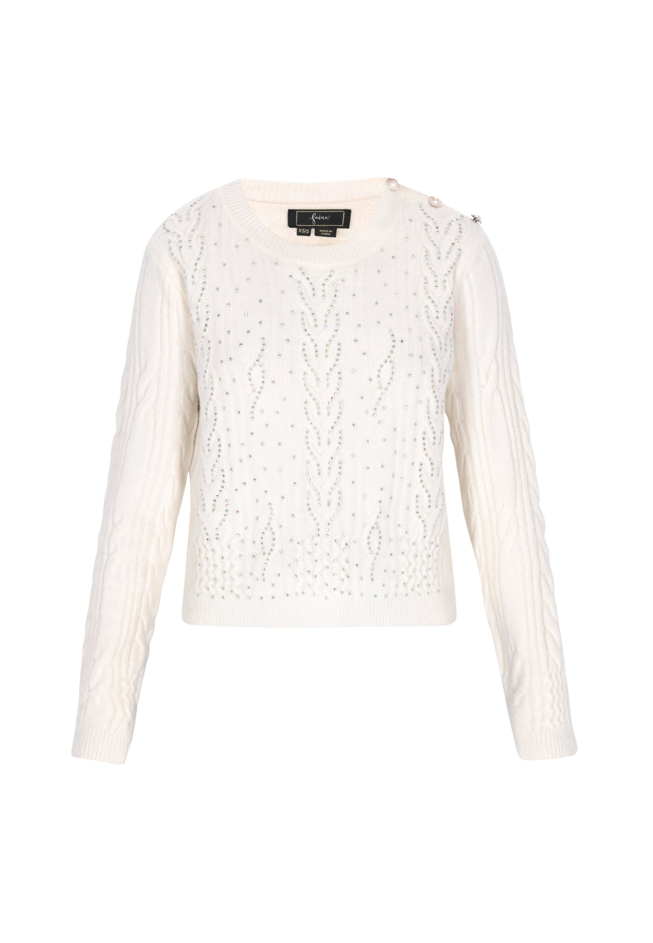 faina - Pullover em branco: frente