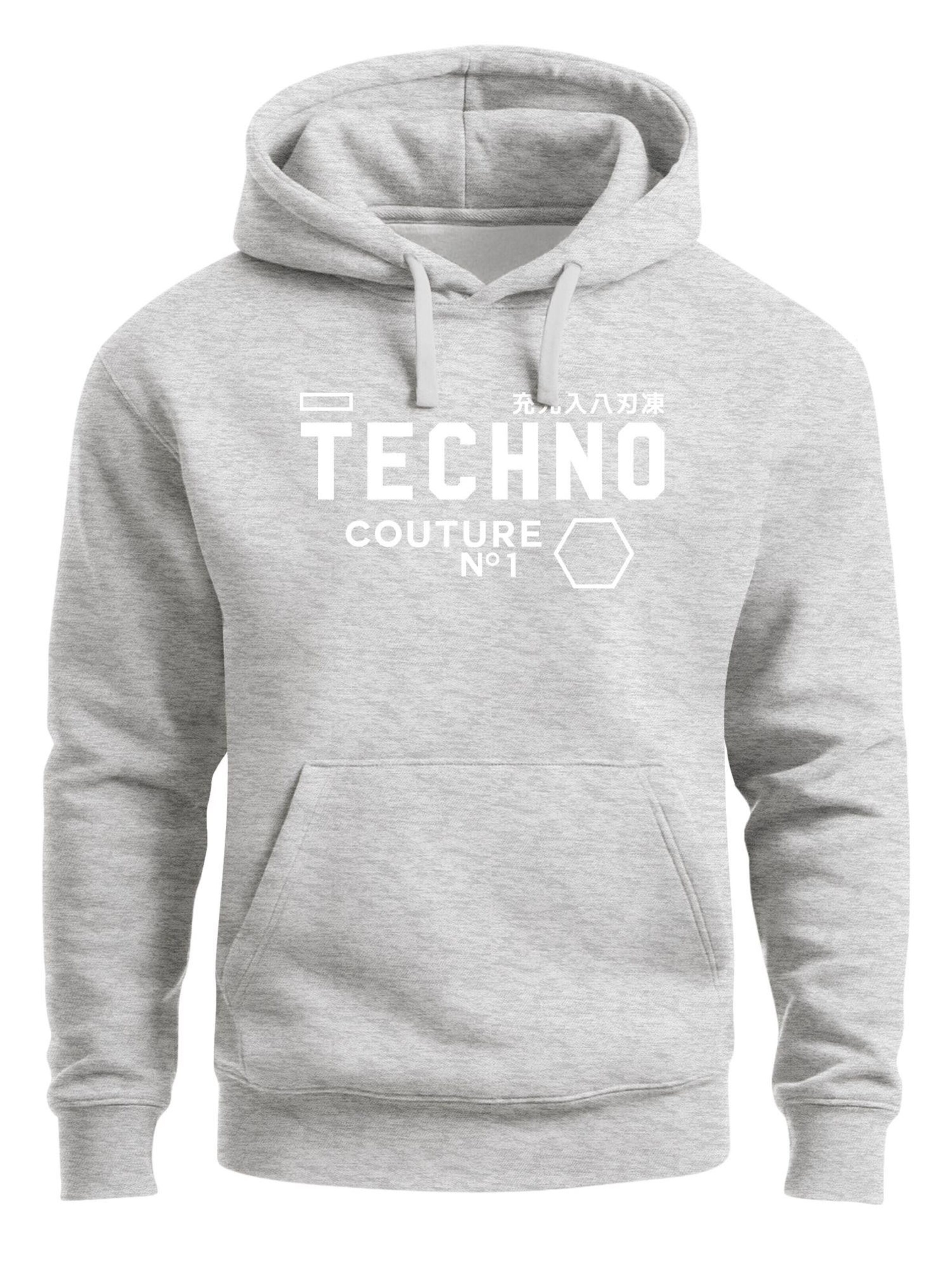 Neverless Sweatshirt 'Techno Couture' in Grey: front