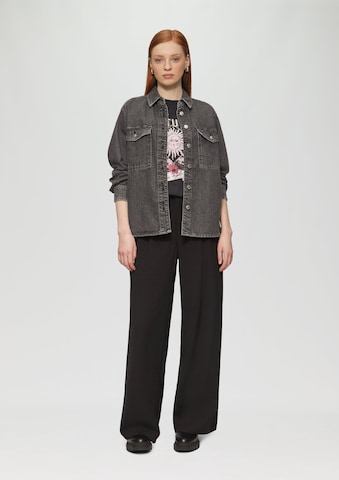 QS T-Shirt in Schwarz