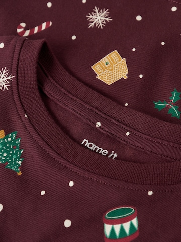 NAME IT - Pijama 'NMNVISMAS' em vermelho