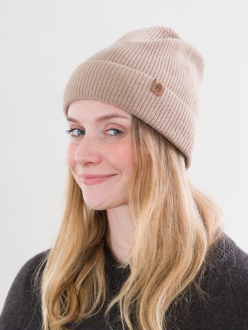KOPYTO Mütze 'GAZELLE Leichte Wollmütze 100% Merinowolle RWS Unisex' in Beige: Vorderseite