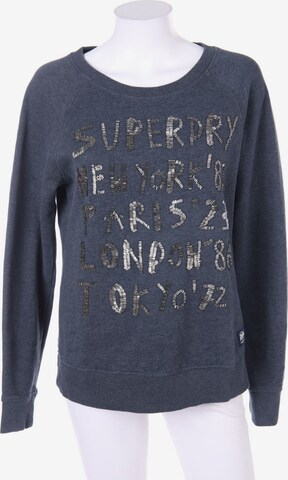 Superdry Sweatshirt & Zip-Up Hoodie in M in Blue: front