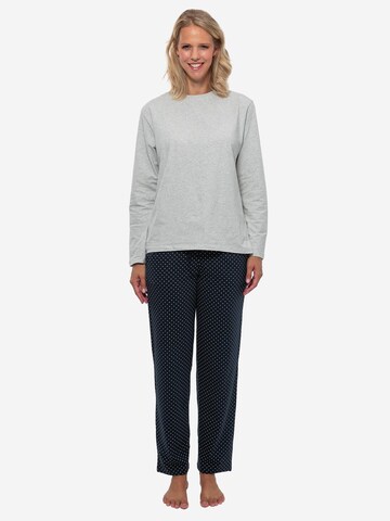 SCHIESSER Pyjama 'Organic Cotton' in Blau
