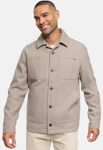 INDICODE JEANS Between-Season Jacket 'Macking' in Beige: front