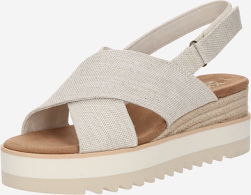 Sandales TOMS en beige : devant