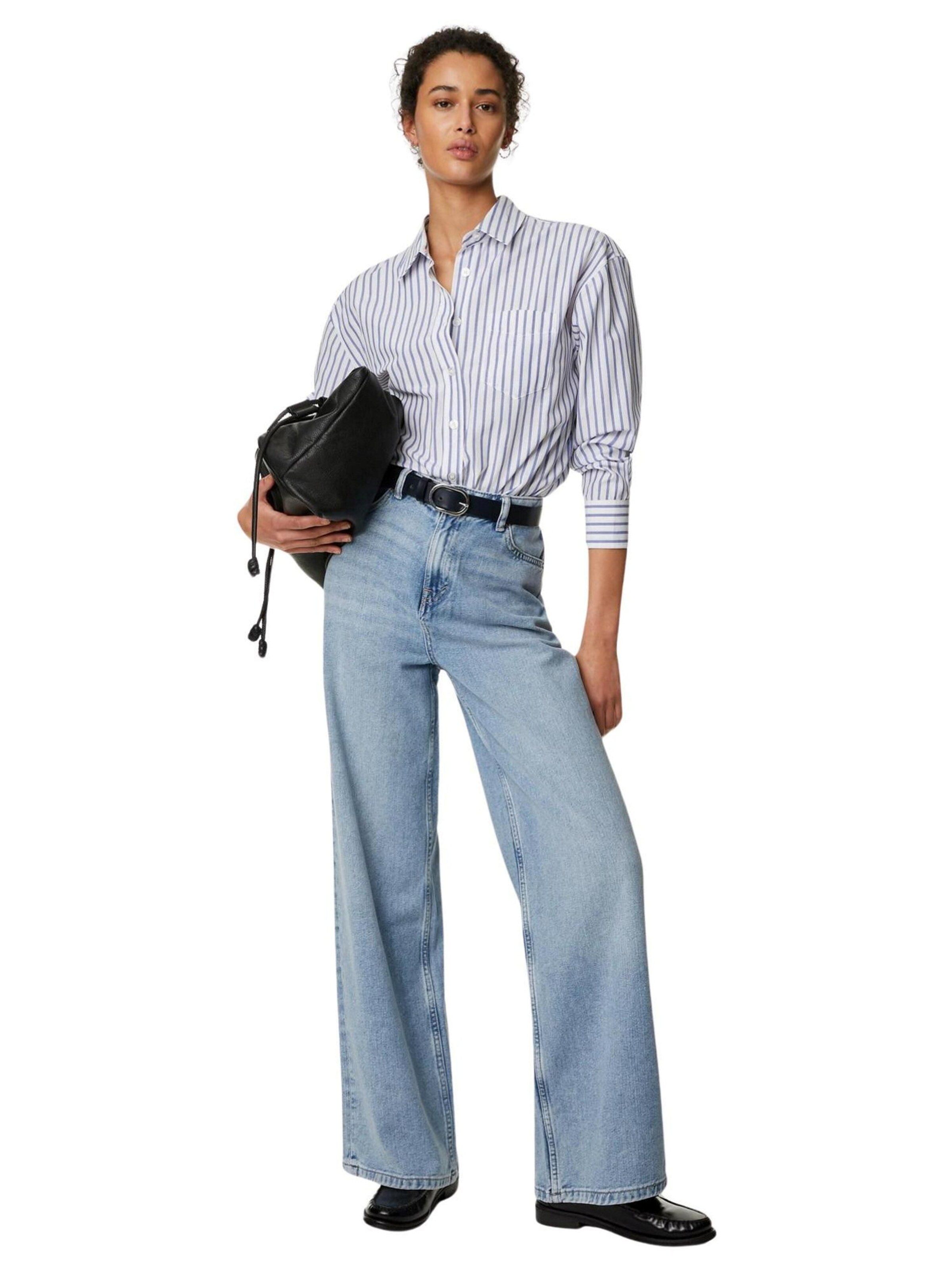 Marks & Spencer Wide leg Jeans in Blauw