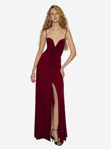Hiccup - Vestido de festa em vermelho: frente