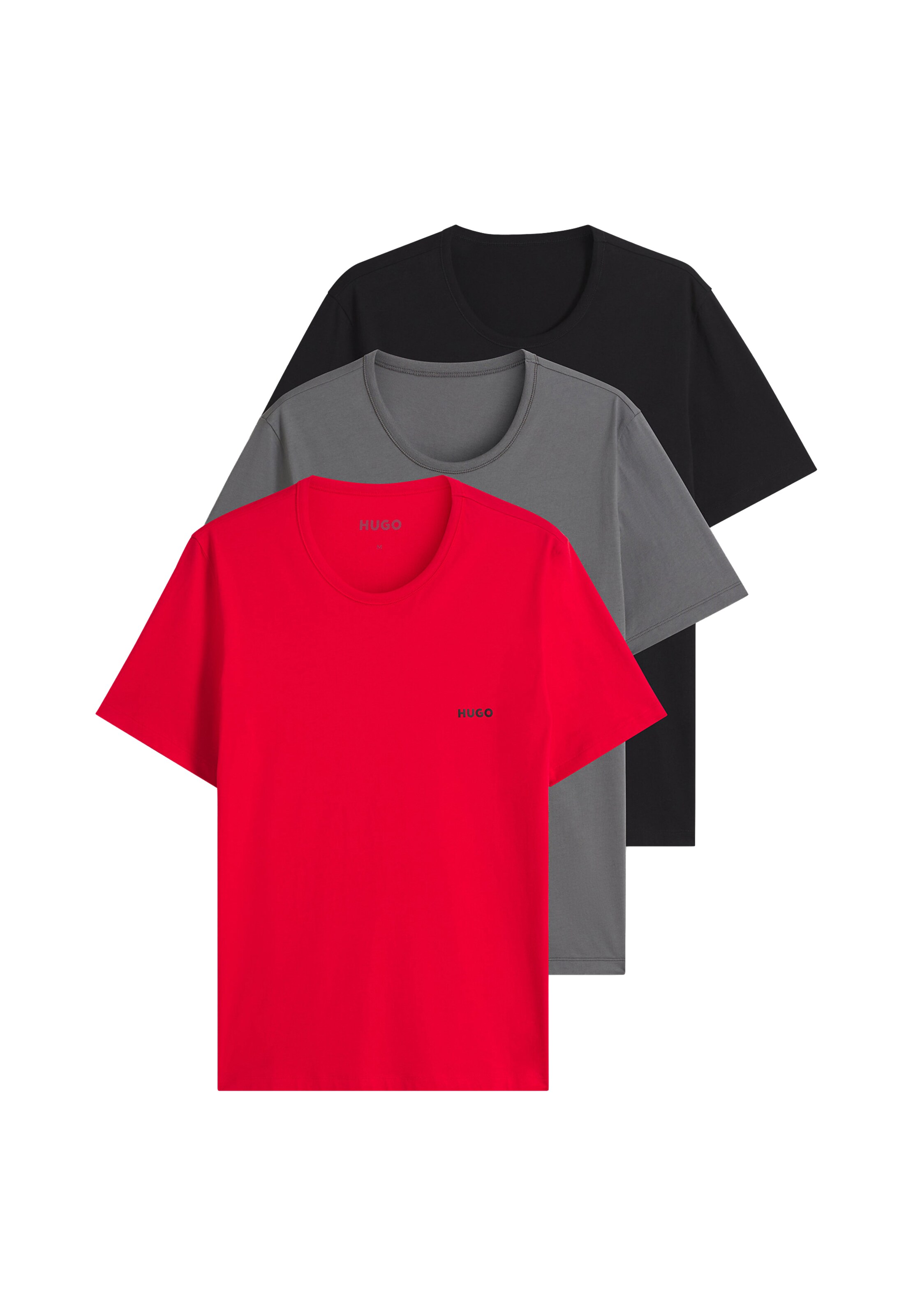 HUGO - Camiseta térmica en gris: frente
