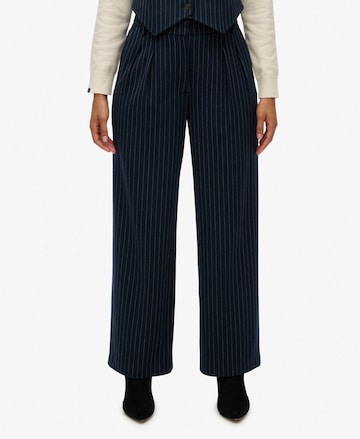 Loosefit Pantalon à pince Superdry en bleu : devant