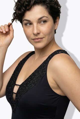Ulla Popken Badeanzug in Schwarz