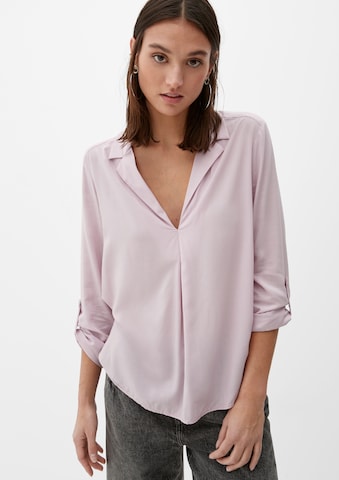 QS Blouse in Lila: voorkant
