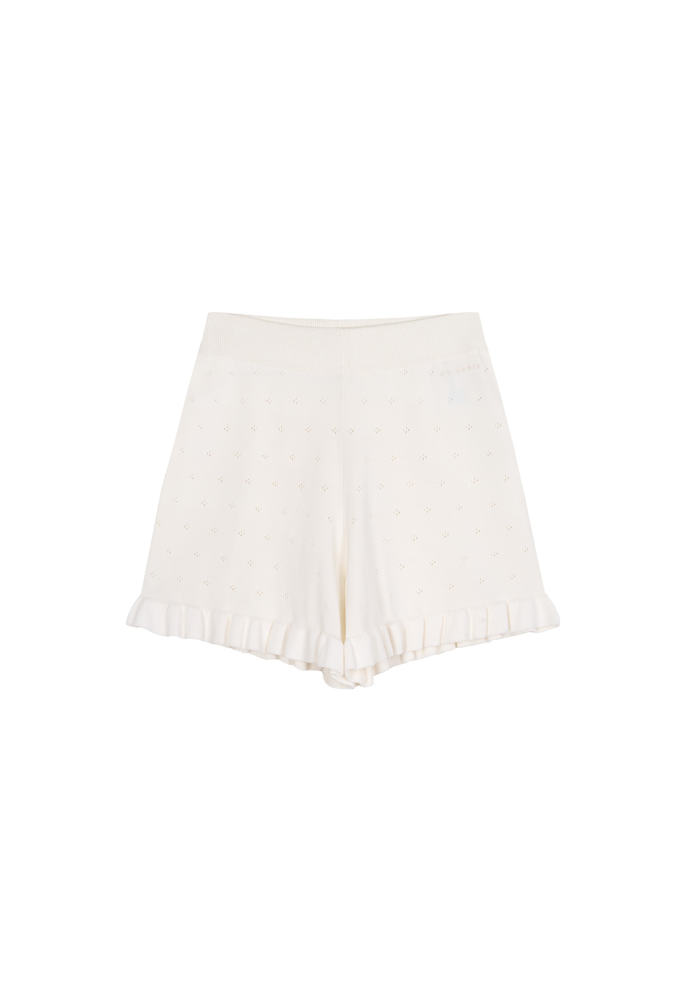 OH APRIL Wide leg Trousers in White: front