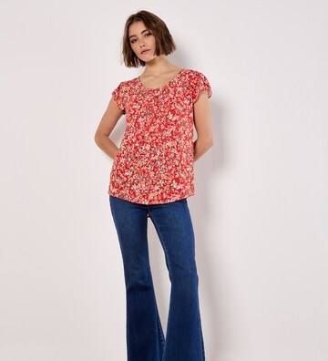 Chemisier Apricot en rouge