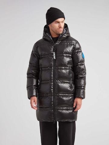 JACK1T Jacke ' R4D Tramline Daunenmantel Lux ' in Schwarz: Vorderseite