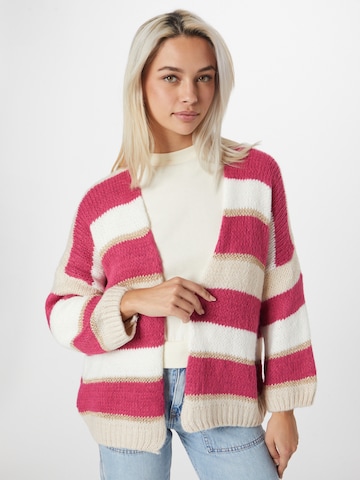 Hailys Knit Cardigan 'Nava' in Pink: front