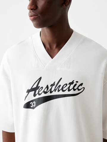 T-Shirt Bershka en blanc