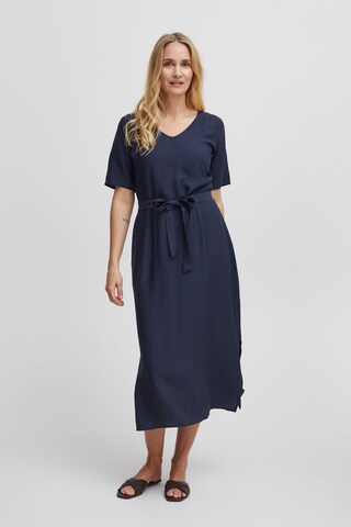 Fransa Summer Dress in Blue: front