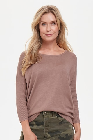 SAINT TROPEZ Pullover 'Mila' in Braun: predná strana