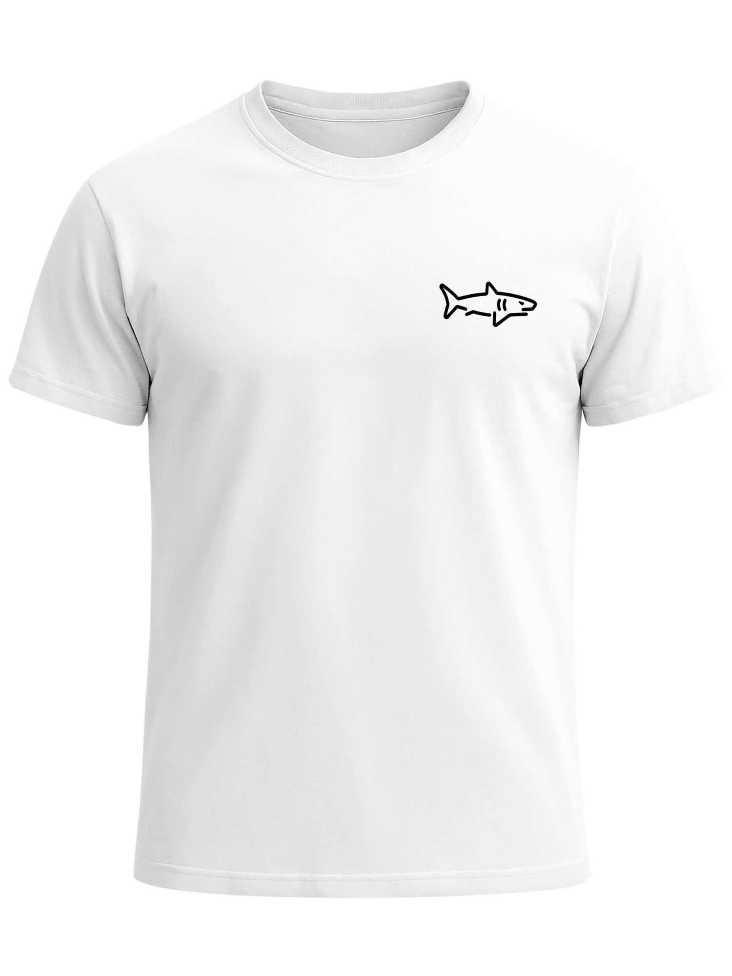 Neverless Shirt 'Shark' in White: front