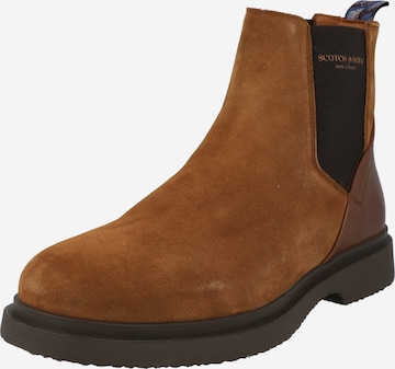 SCOTCH & SODA Chelsea boots in Bruin: voorkant