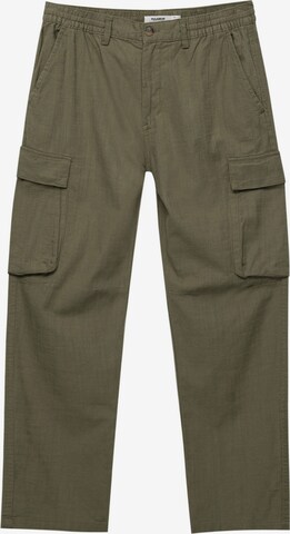 Pull&Bear Loose fit Cargo trousers in Green: front