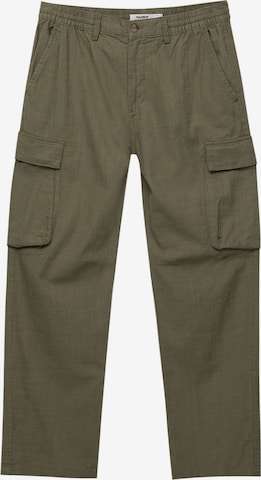 Pull&Bear Loose fit Cargo Pants in Green: front