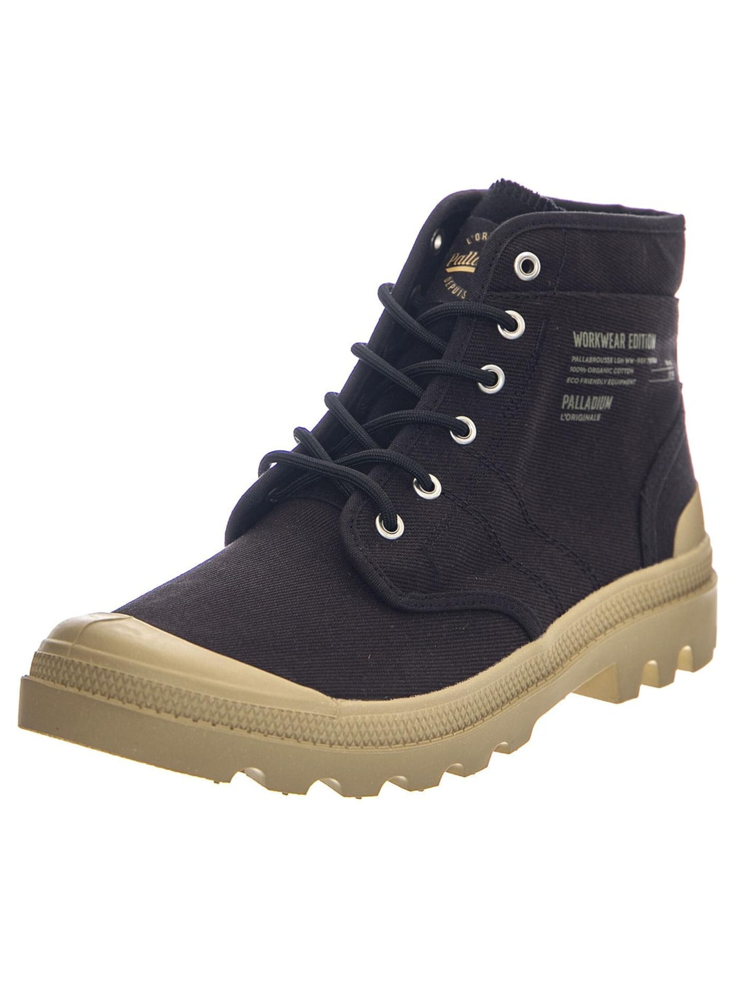 Palladium Boot 'Pallabrousse WW Black Shoes' in Black: front
