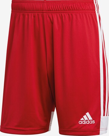 ADIDAS PERFORMANCE Workout Pants in Red: front