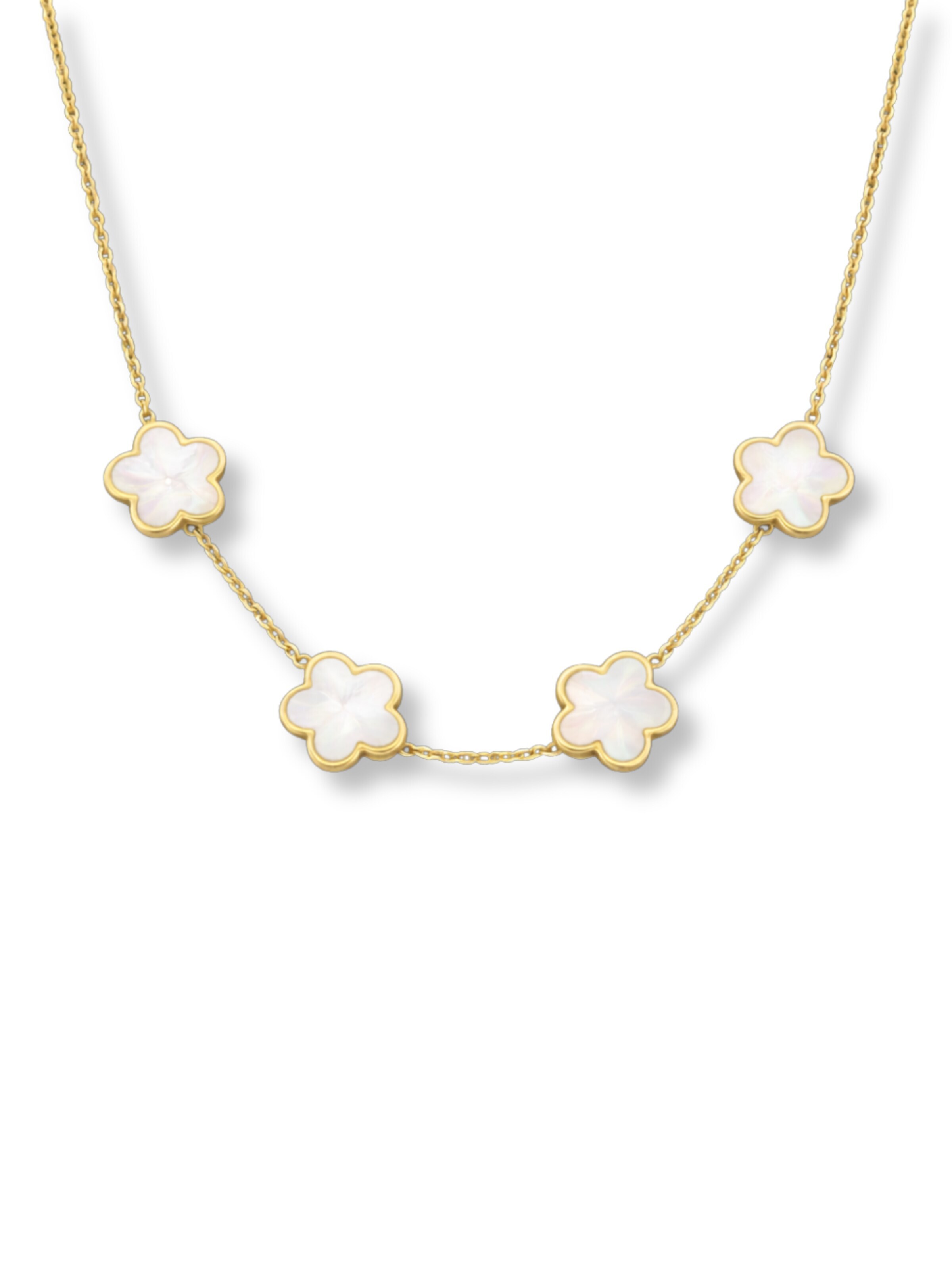 Pure Schmuck Kette 'Clover Four'‌‌‌‌‌‌‌‌‌ in Silber: Vorderseite