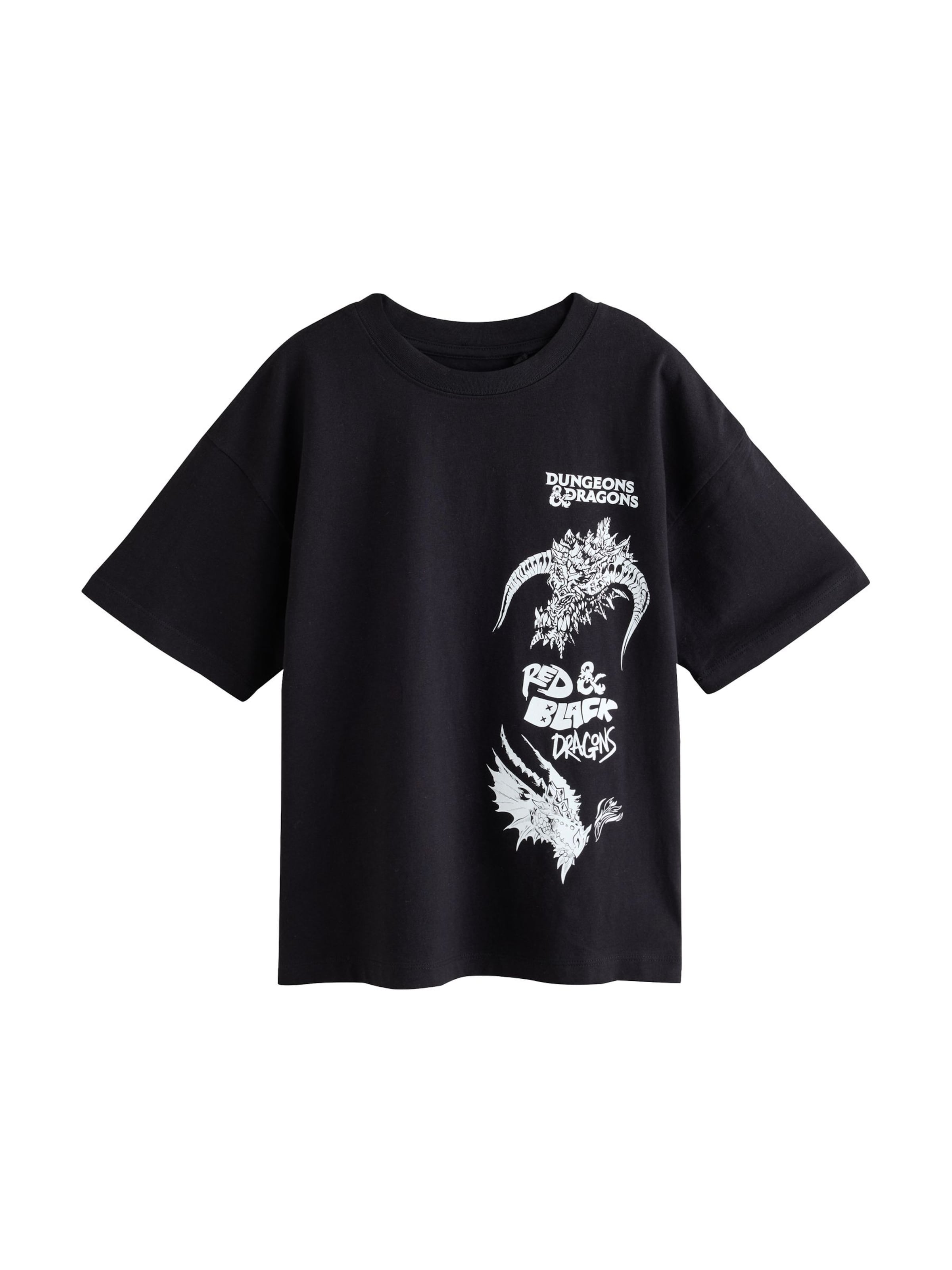 Next Shirt 'Dungeons & Dragons' in 128 in de kleur Zwart / Wit, Productweergave