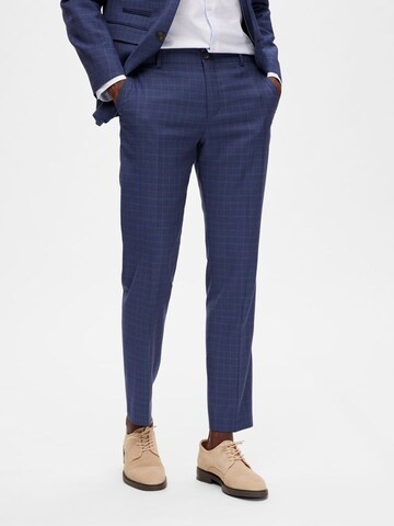 SELECTED HOMME Slim fit Pleated Pants 'Neil' in Blue: front