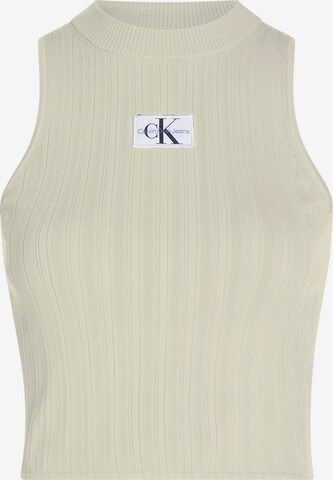 Calvin Klein Jeans Knitted Top in Beige: front