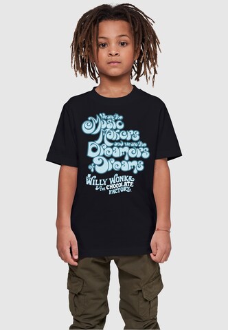 T-Shirt 'Willy Wonka - Swirly Writing' ABSOLUTE CULT en noir : devant