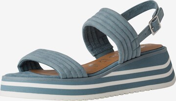 Sandales à lanières TAMARIS en bleu : devant
