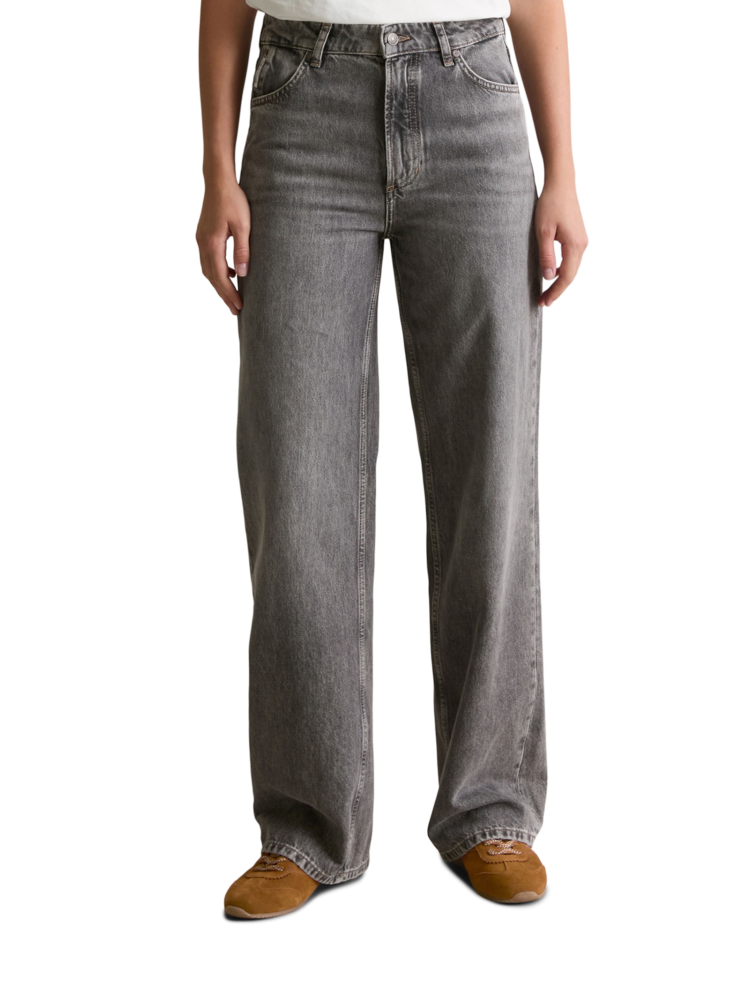 Marc O'Polo DENIM Широкий Джинсы 'Tomma' в Серый: спереди