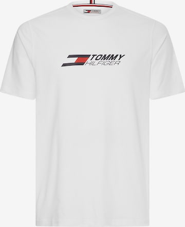 Tommy Sport Functioneel shirt in Wit: voorkant