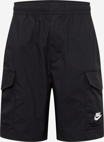Nike Sportswear Свободный крой Брюки-карго в Черный: спереди